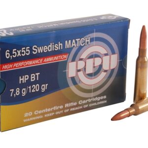 Prvi Partizan Match Ammunition 6.5x55mm Swedish Mauser 120 Grain Hollow Point Boat Tail 500 rounds