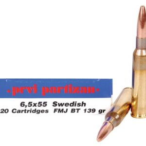 Prvi Partizan Ammunition 6.5x55mm Swedish Mauser 139 Grain Full Metal Jacket 500 rounds