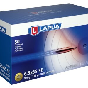 Lapua Scenar Ammunition 6.5x55mm Swedish Mauser 139 Grain Hollow Point Boat Tail 500 rounds