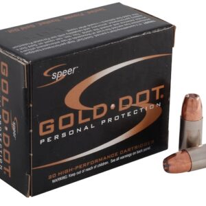 Speer Gold Dot Ammunition 9mm Luger +P 124 Grain Jacketed Hollow Point 500 round