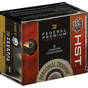 Federal Premium Personal Defense Ammunition 9mm Luger 147 Grain HST Jacketed Hollow Point 500 round