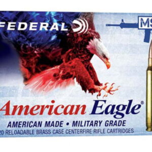 Federal Premium .223 Remington 55 grain Full Metal Jacket Boat Tail (FMJBT) Brass Centerfire Rifle Ammunition 500 RDS