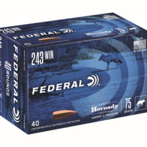 Federal Premium V-MAX .243 Winchester 75 grain Hornady V-Max Centerfire Rifle Ammunition V243VM2B Caliber: .243 Winchester, Number of Rounds: 500