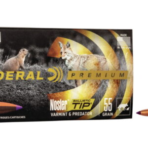 Federal Premium V-SHOK .243 Winchester 55 grain Nosler Ballistic Tip Centerfire Rifle Ammunition P243H Caliber: .243 Winchester, Number of Rounds: 500 ROUNDS