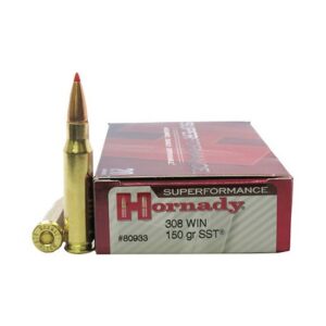 Hornady Superformance .308 Winchester 150 Grain Super Shock Tip Centerfire Rifle Ammunition 80933 Caliber 500 RDS