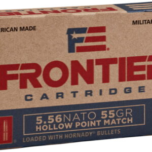 Hornady Frontier 5.56x45mm NATO 55 Grain Hollow Point Centerfire Rifle Ammunition 500 RDS