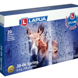 Lapua Mega .30-06 Springfield 200 grain Soft Point Brass Cased Centerfire Rifle Ammunition 500 RDS