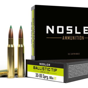 Nosler .30-06 Springfield 180 Grain Ballistic Tip Brass Cased Centerfire Rifle Ammunition 40072 Caliber: .30-06 Springfield, Number of Rounds: 500