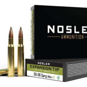 Nosler .30-06 Springfield 180 Grain E-Tip Lead-Free Brass Cased Centerfire Rifle Ammunition 40037 Caliber: .30-06 Springfield, Number of Rounds: 500