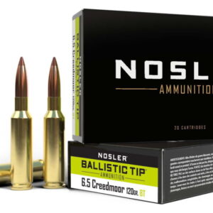 Nosler 6.5mm Creedmoor 120gr Ballistic Tip Brass Cased Centerfire Rifle Ammunition 500 ROUNDS