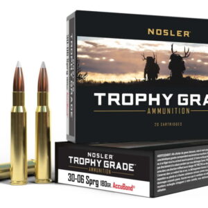 Nosler Trophy Grade .30-06 Springfield 180 Grain AccuBond Brass Cased Centerfire Rifle Ammunition 46134 Caliber: .30-06 Springfield, Number of Rounds: 500