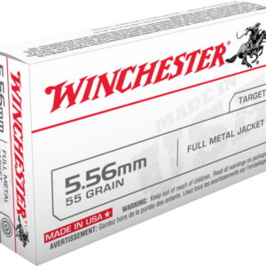 Winchester USA 5.56x45mm NATO 55 grain Ball (M193) Full Metal Jacket (FMJ) Brass Centerfire Rifle Ammunition 500 RDS