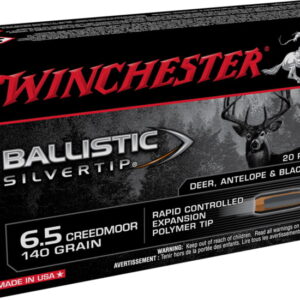 Winchester BALLISTIC SILVERTIP 6.5 Creedmoor 140 grain Fragmenting Polymer Tip Centerfire Rifle Ammunition 500 ROUNDS