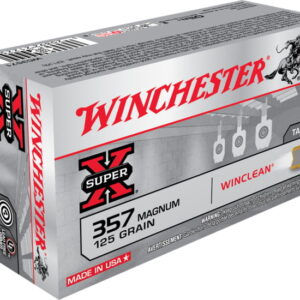 Winchester SUPER-X HANDGUN .357 Magnum 125 grain WinClean Enclosed Base Brass Cased Centerfire Pistol Ammunition WC3571 Caliber: .357 Magnum, Number of Rounds: 500