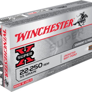 Winchester SUPER-X RIFLE .22-250 Remington 55 grain Jacketed Soft Point 500 rounds