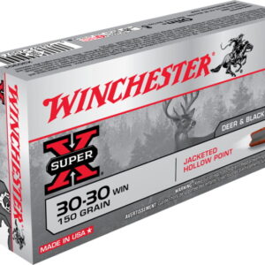 Winchester SUPER-X RIFLE .30-30 Winchester 150 grain Jacketed Hollow Point Brass Cased Centerfire Rifle Ammunition 500 RDS