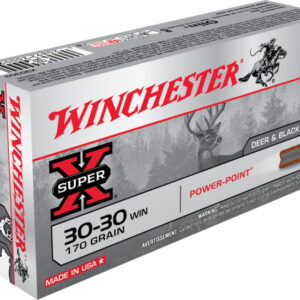 Winchester SUPER-X RIFLE .30-30 Winchester 170 grain Power-Point Brass Cased Centerfire Rifle Ammunition 500 RDS