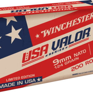 Winchester USA Valor 9mm NATO 124 Grain Full Metal Jacket 500 rounds