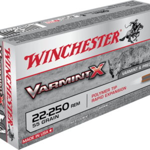 Winchester VARMINT X RIFLE .22-250 Remington 55 grain Rapid Expansion Polymer Tip 500 rounds