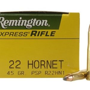 Remington High Performance Rifle Ammunition 22 Hornet 45 Grain Pointed Soft Point 500 rounds