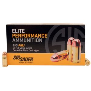 Sig Sauer Elite Performance .357 SIG 125 grain Full Metal Jacket Brass Cased 500 rounds