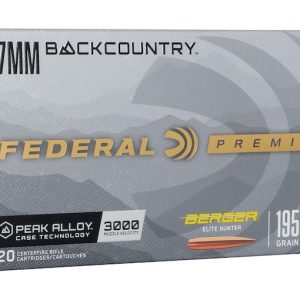 Federal Premium 7mm Backcountry Ammo 195 Grain Berger Elite Hunter Jacketed Hollow Point Box of 500